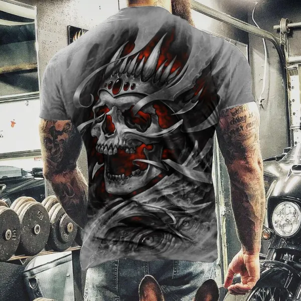 Mens Art Grim Reaper Print T-shirt - Styletaken.chimpone.com 