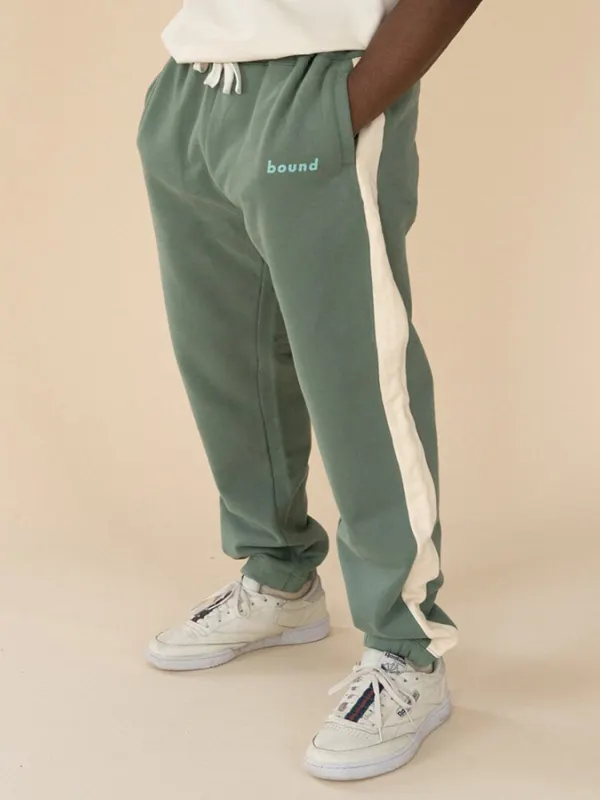 Green Striped Jogging Pants Fashion Casual Sweatpants - Oasisjoy.com 