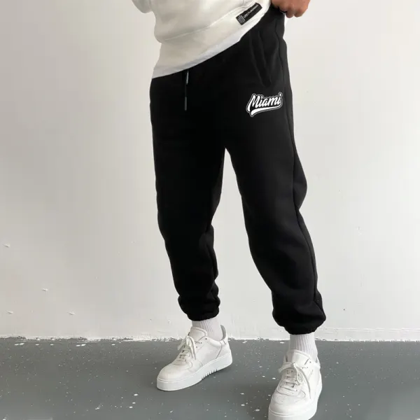 Miami Fleece Sweatpants - Faciway.com 