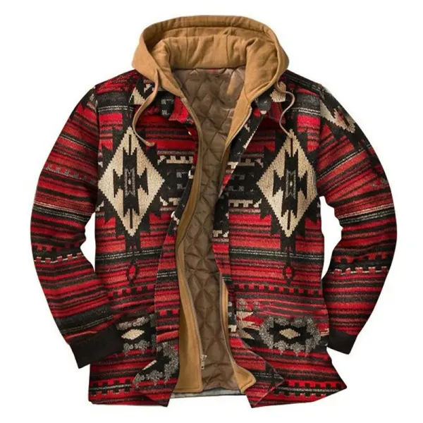 мужская зимняя клетчатая толстая повседневная куртка - Woolmind.com 