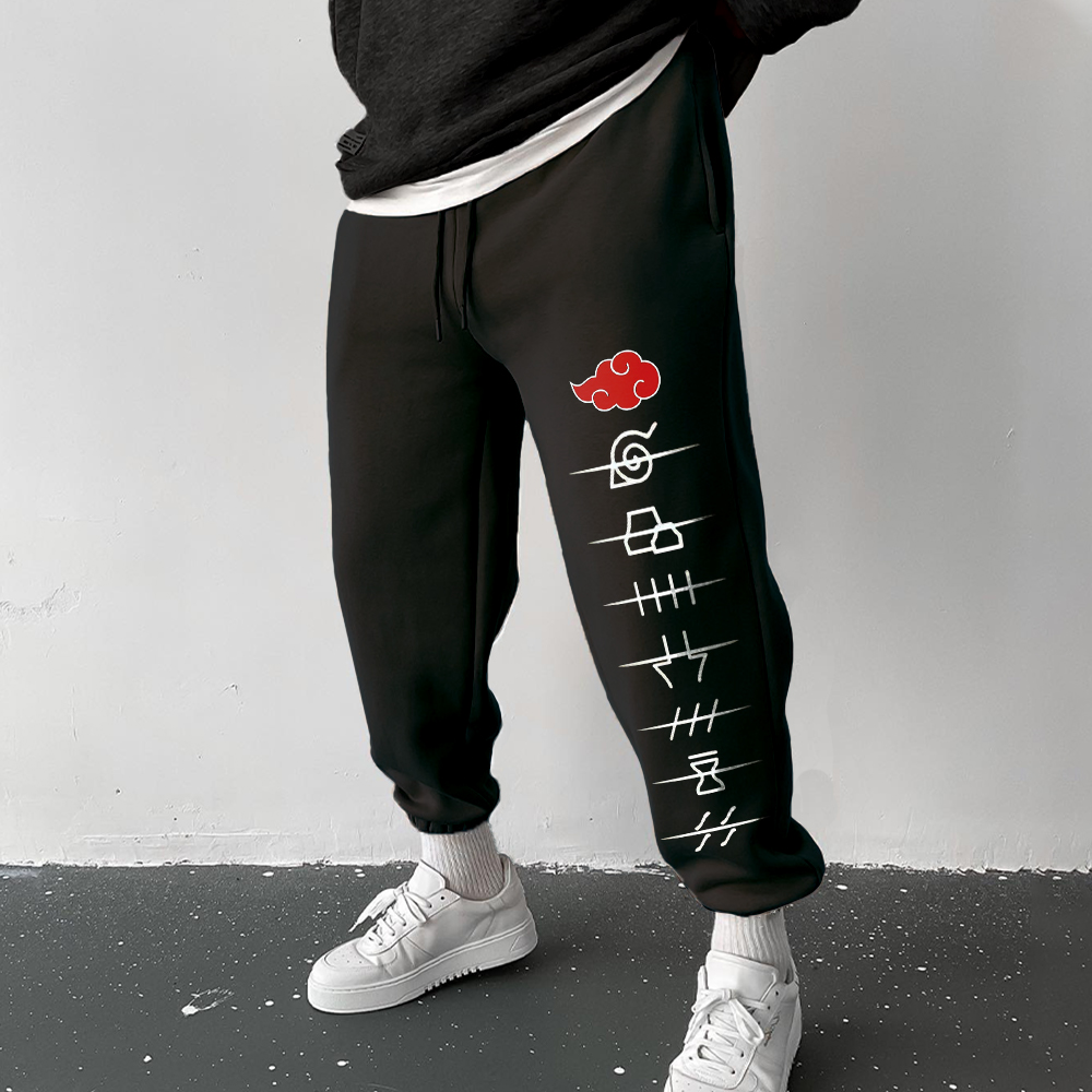 Anime Print Casual Sports Pants