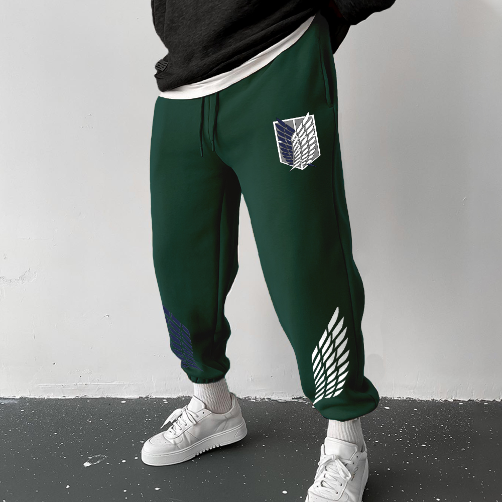 Anime Print Casual Sports Pants