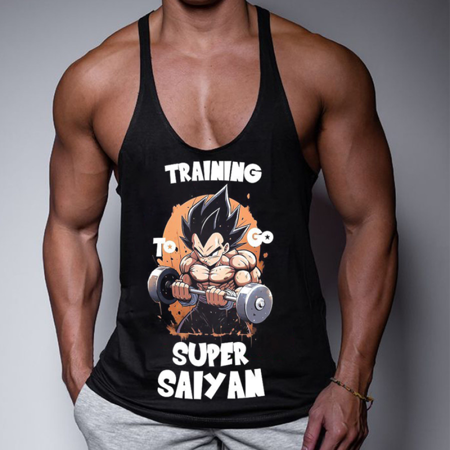 

Camiseta Sin Mangas Deportiva Y Fitness Sin Mangas Con Estampado De Goku Para Hombre