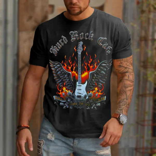 Men's Retro Hard Rock Cafe T-shirt - Sanhive.com 