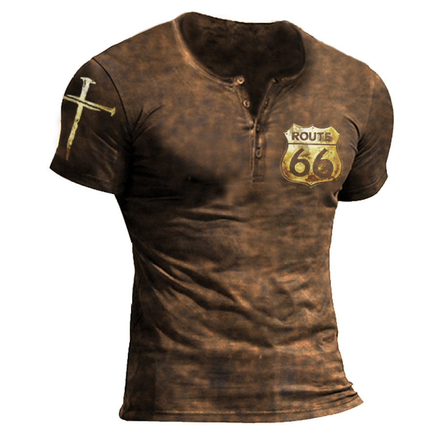 

Mens Cross Route 66 Printed Outdoor Combat T-Shirt