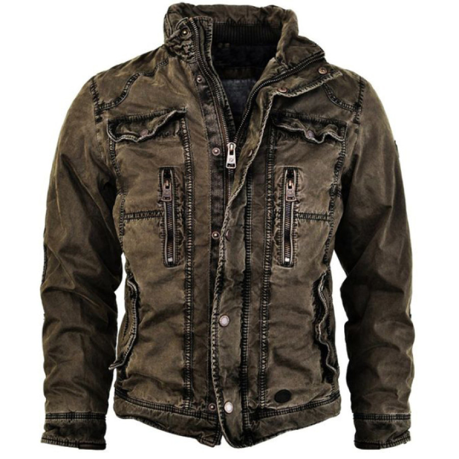 

Mens Jacket Retro Washed Warm Jacket