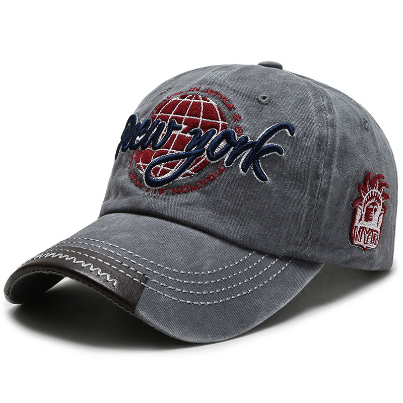 Men's Retro Letter Embroidery Cap