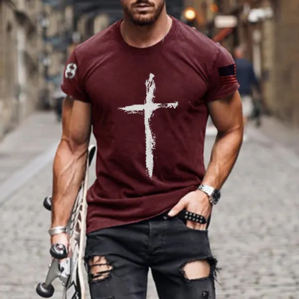 Mens Christian Cross T-shirt - Cotosen.com