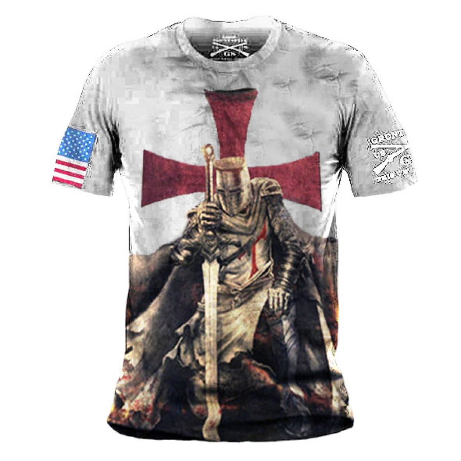 

Men's Retro Printed Casual Short-sleeved T-shirt