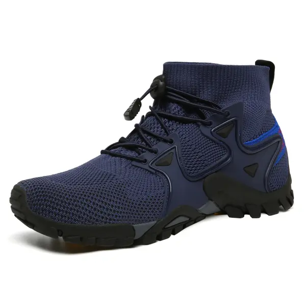 Men's Knitted Upper Breathable Lightweight Outdoor Sports Shoes - Nikiluwa.com 