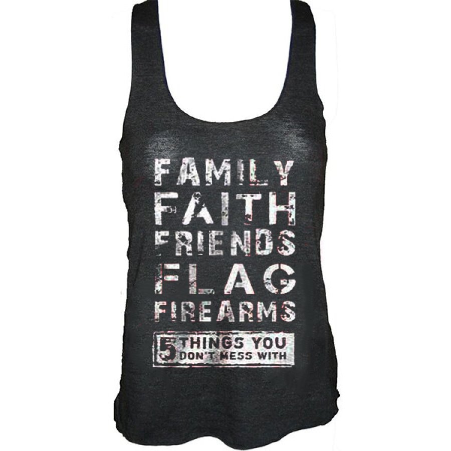 

Womens Letter Print Casual Vest