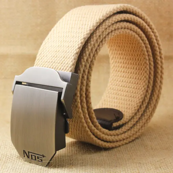 Men's Outdoor Leisure Automatic Buckle Canvas Belt - Nicheten.com 