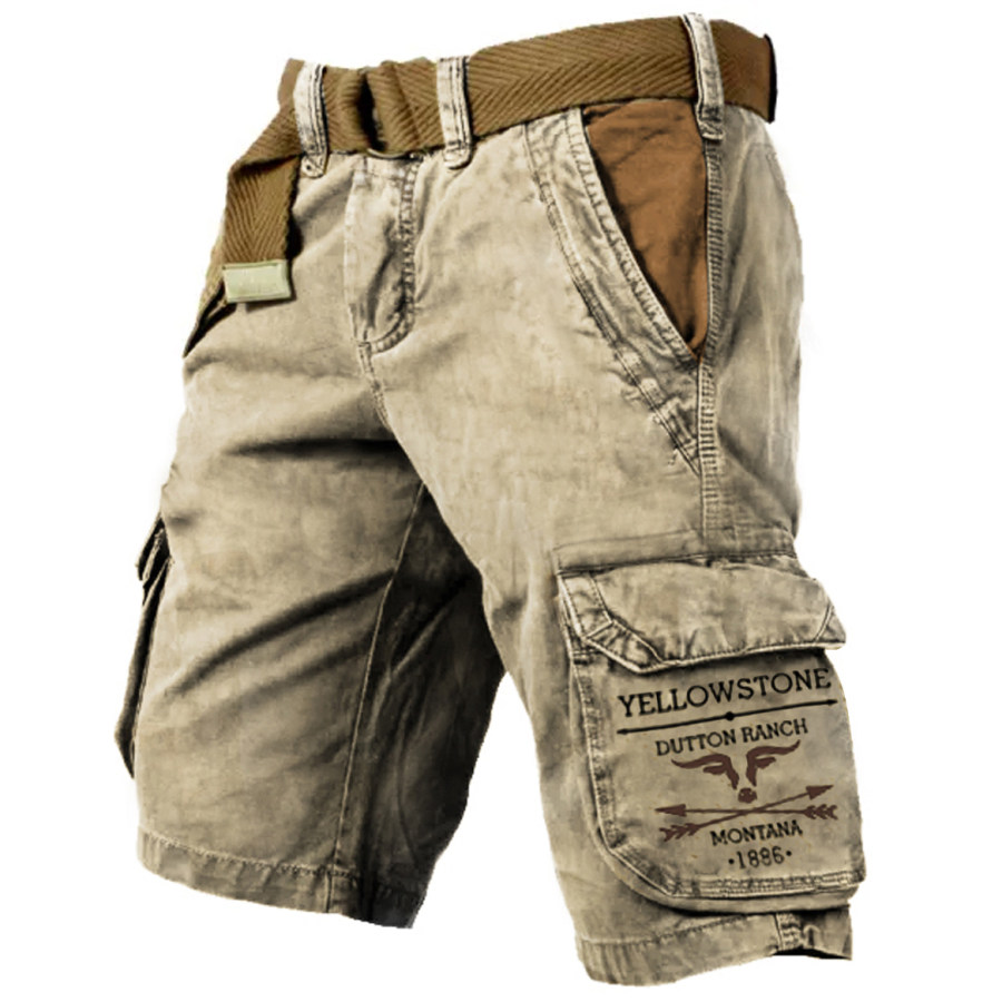 

Men's Vintage Western Yellowstone Tactical Shorts