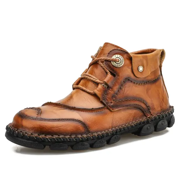 Men's Soft And Breathable Mid-high Anti-skid Retro Boots Tooling Shoes - Anurvogel.com 