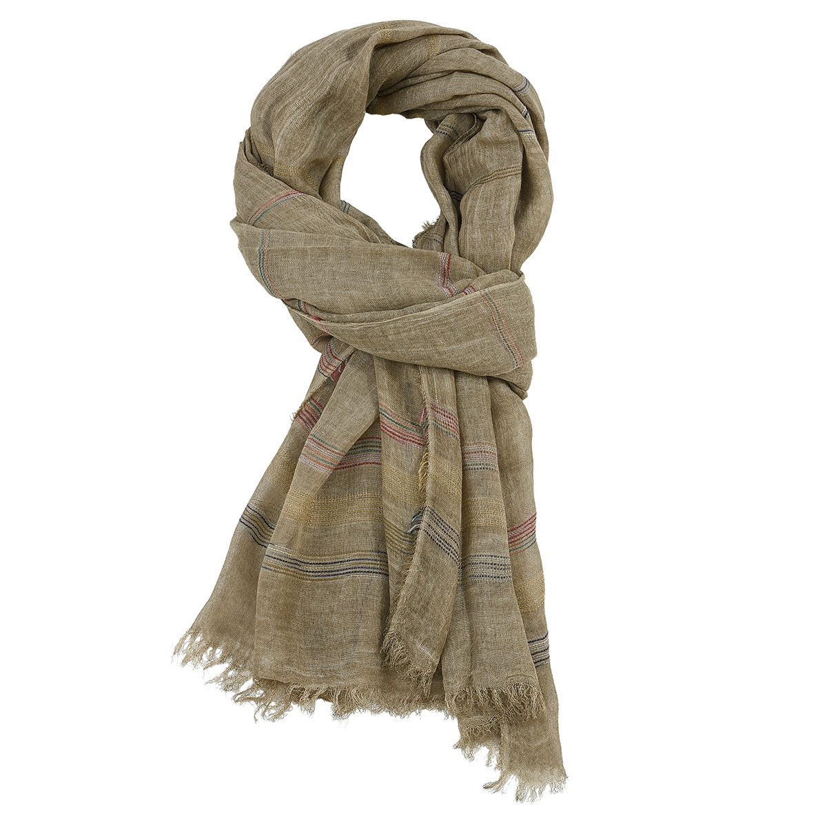 Men's Scarf Cotton Linen Ethnic Scarves Pashmina Fringed Long Shawl Stole Shawl Wrap