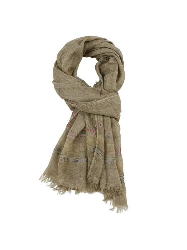 Men's Scarf Cotton Linen Ethnic Scarves Pashmina Fringed Long Shawl Stole Shawl Wrap - Gethefashion.chimpone.com 