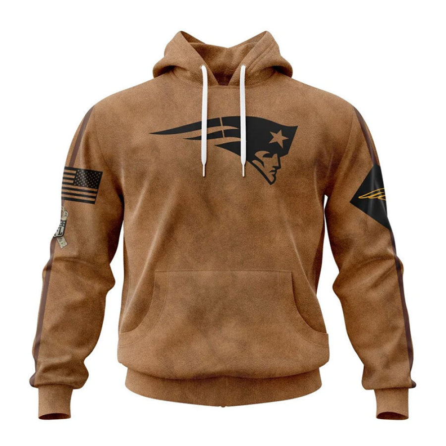 

Sweat à Capuche Imprimé Vintage Des New England Patriots Pour Hommes