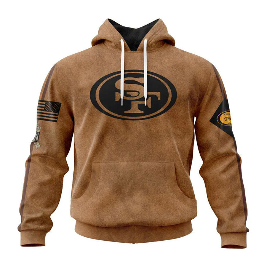 

Men's Vintage San Francisco 49ers Printed Hoodie