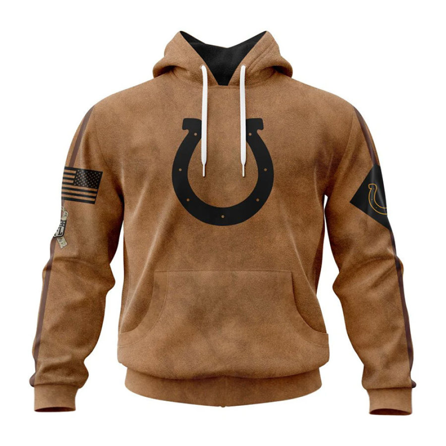 

Sweat à Capuche Imprimé Vintage Des Colts D'Indianapolis Pour Hommes