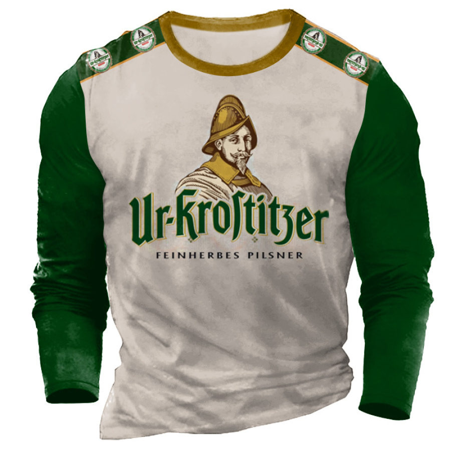 

Lustiges Langarm-T-Shirt Mit Ur-Krostitzer-Aufdruck Und Rundhalsausschnitt Für Herren