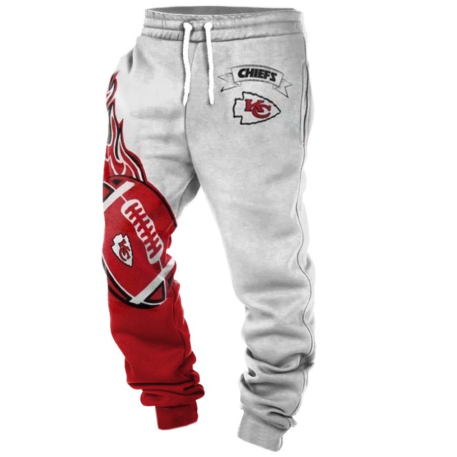 

Pantalon Décontracté à Cordon De Serrage NFL Super Bowl Imprimé Des Chiefs De Kansas City Pour Hommes