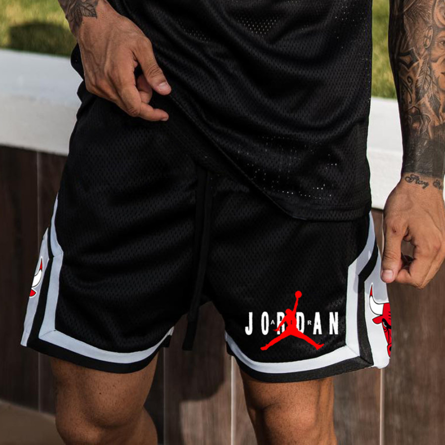 

Lässige Unisex-Basketballshorts Mit Bulls-Print