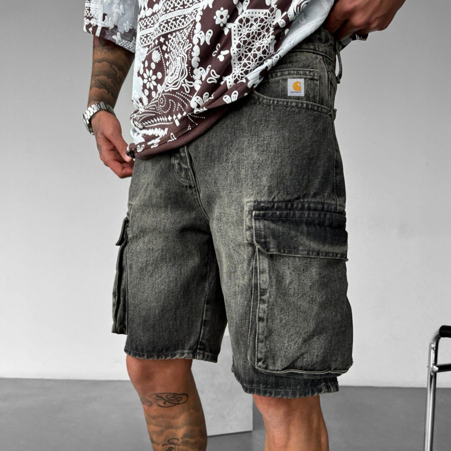 

Pantalones Cortos De Mezclilla Informales Para Hombre Ropa De Trabajo Vaqueros De Calle