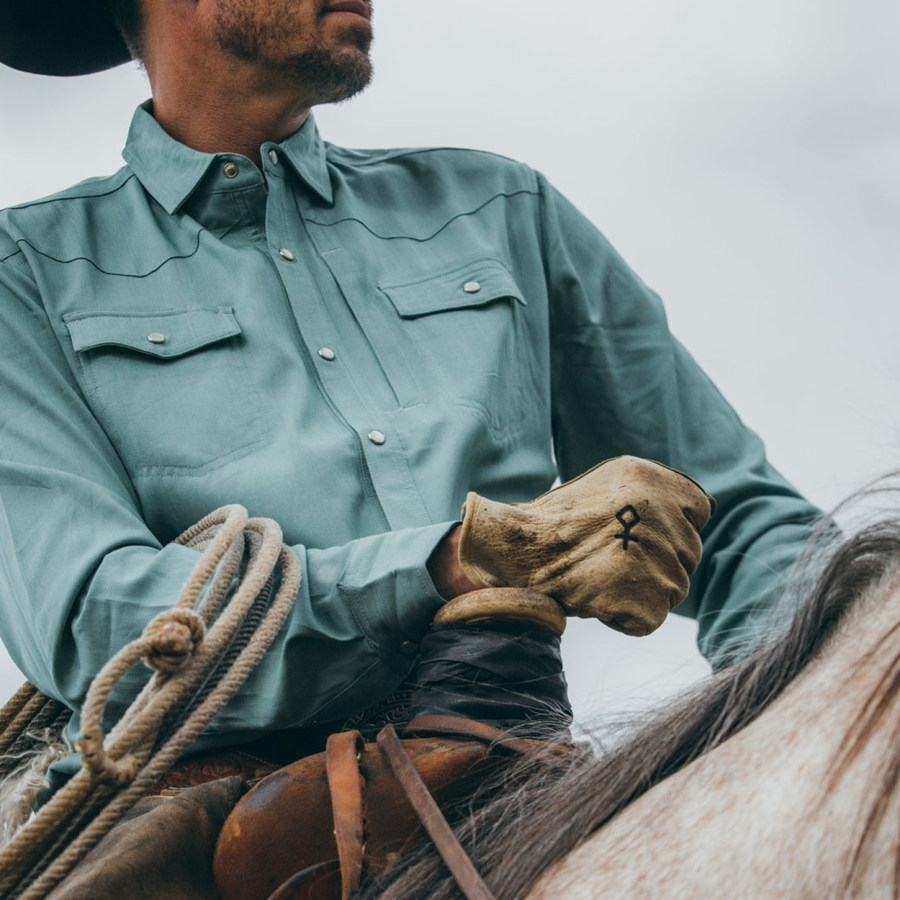 

Camisa Casual Con Botones Para Boda Western Ranch Para Hombre