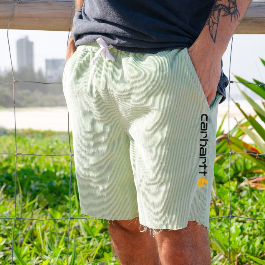 

Corduroy Surf Shorts Unisex Street Retro Skateboard Shorts