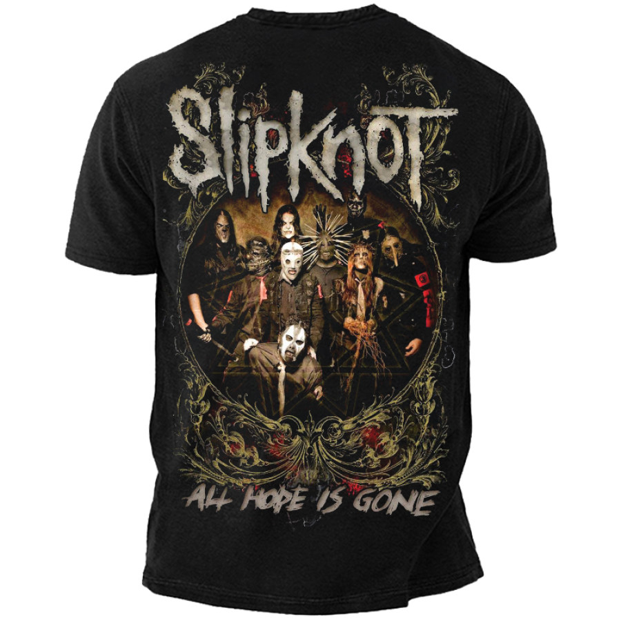 

Men's Slipknot 29th Anniversary Vintage Print Short Sleeve Casual T-shirt