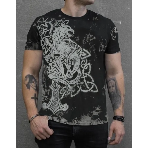 Viking Digital Print 3D Printed T-shirt - Ootdyouth.com 