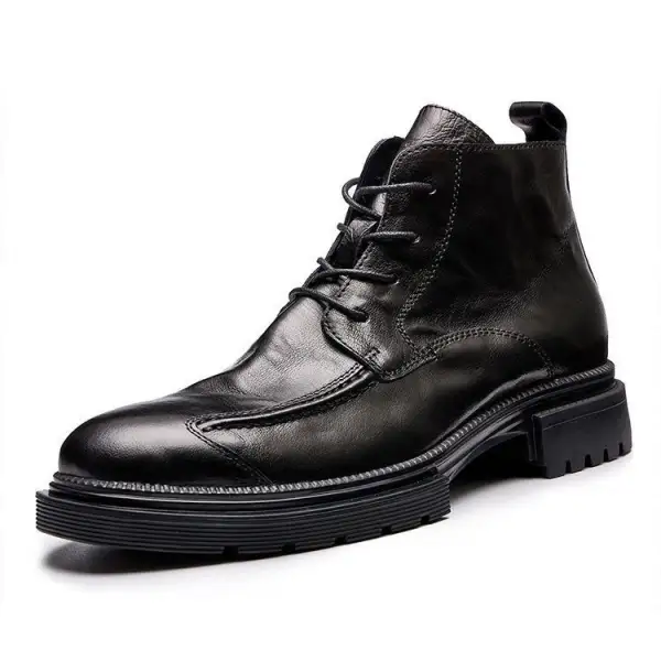 Men's Vintage High Top Zippered Martin Boots - Dozenlive.com 