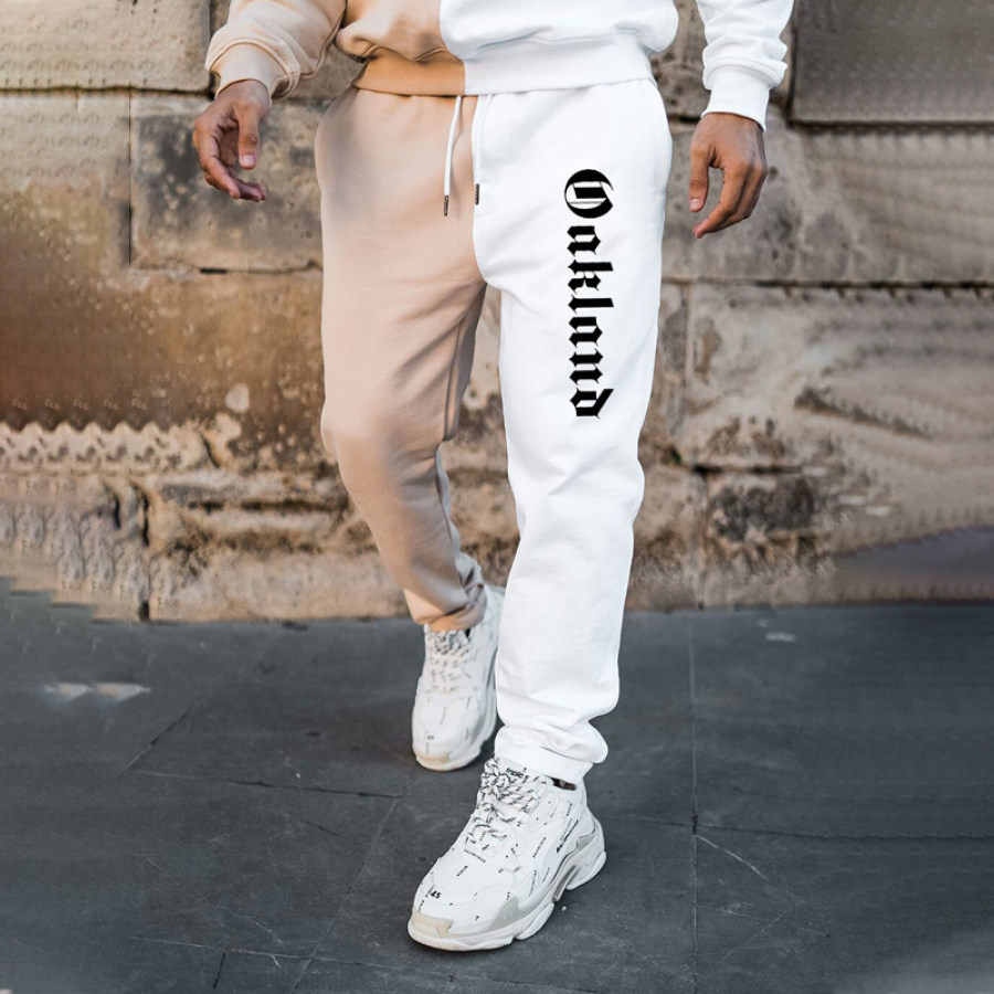 

Oakland Print Color Block Sweatpants