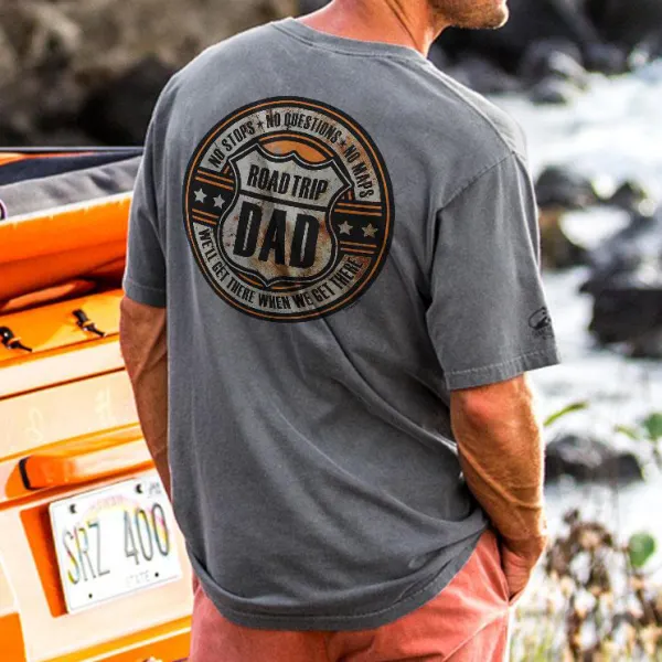 T-shirt Girocollo A Maniche Corte Road Trip Dad Crater - Faciway.com 