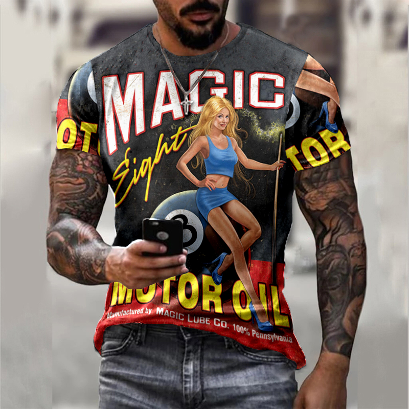 Magic 8 Motor Oil Chic Casual T-shirt