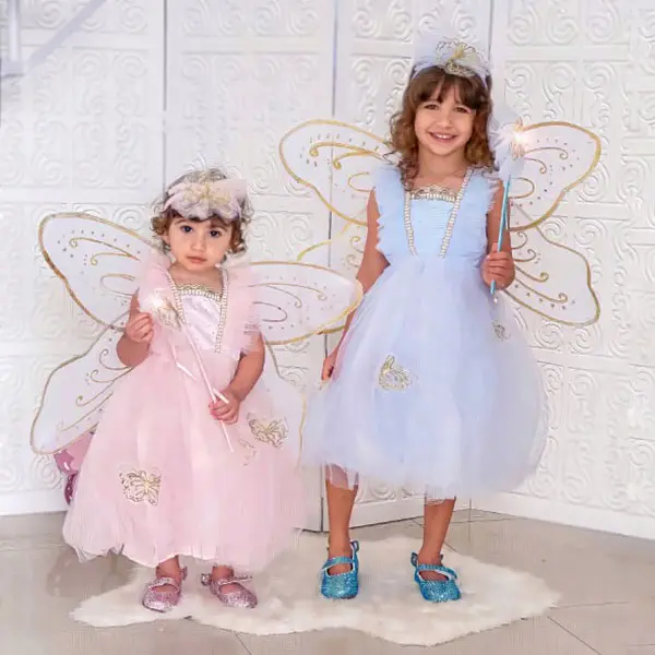 【18M-11Y】Girls Butterfly Wing Decorative Skirt Sequined Princess Gauze Skirt - Popopiearab.com 