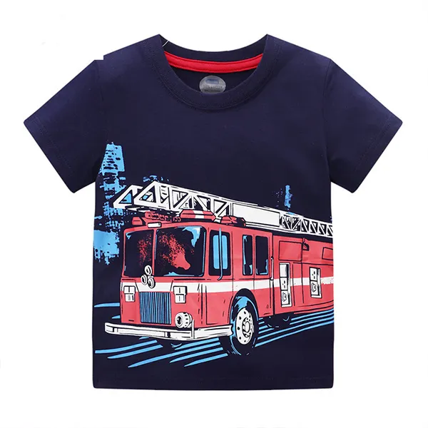 Boys Cartoon Print Short Sleeve T-shirt - Popopiestyle.com 