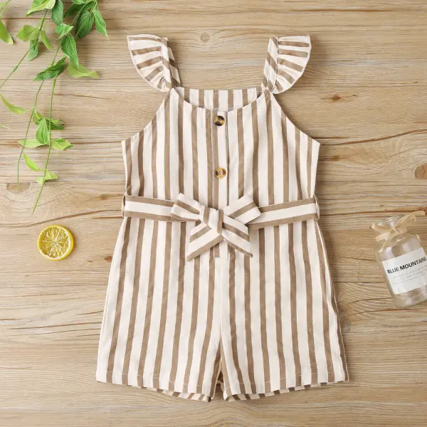 【18M-7Y】Girls Striped Loose Suspenders Jumpsuit - Popopiestyle.com 