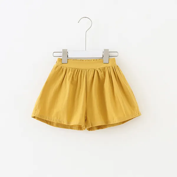 【12M-7Y】Girls Candy Color A-line Shorts - Popopiestyle.com 