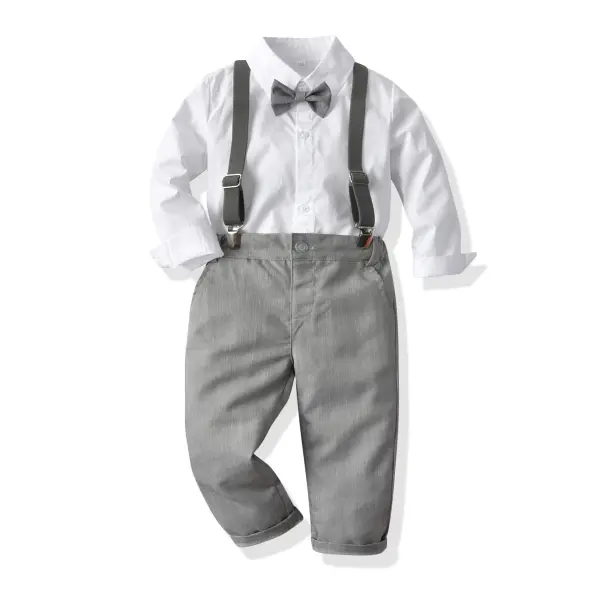 【12M-9Y】Boys Vest Shirt Trousers British Style Suit - Popopiestyle.com 