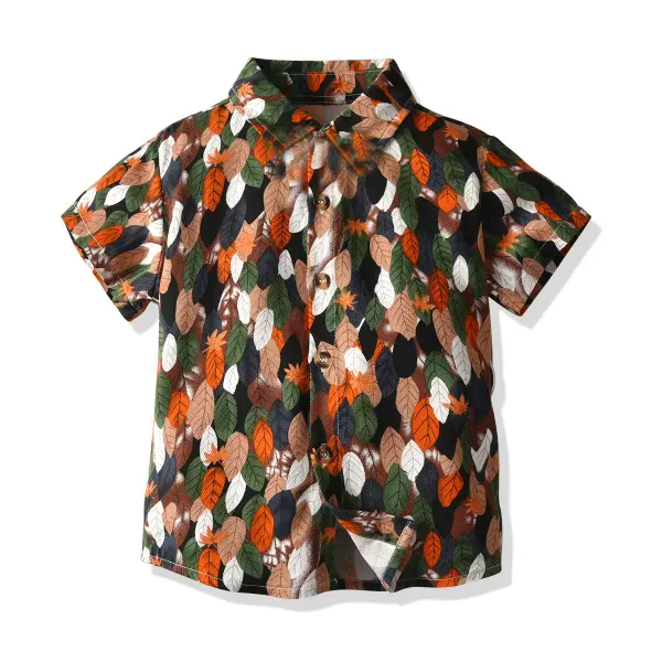 【12M-7Y】Boy Short-sleeved Shirt - Popopiestyle.com 