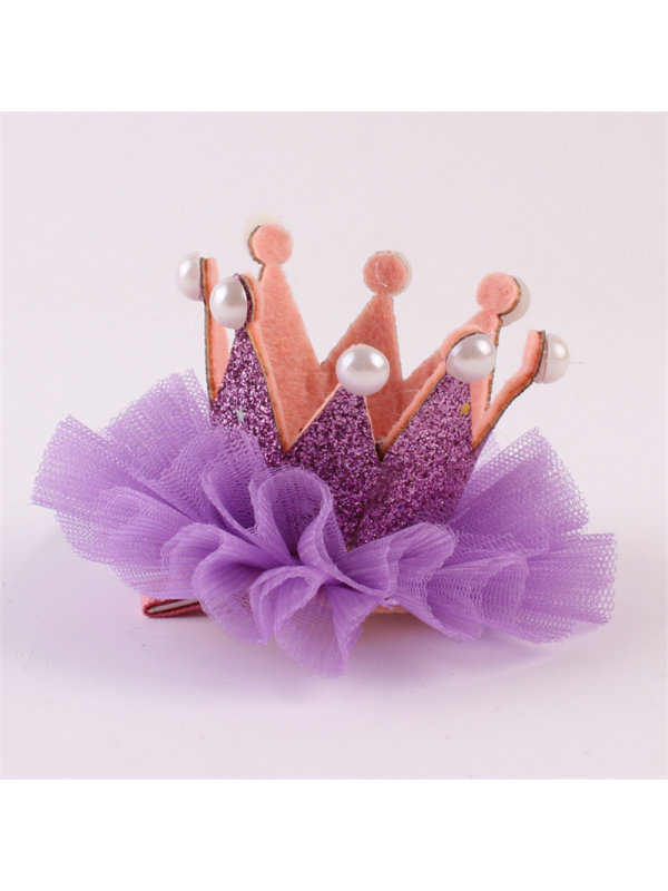 Girls Lace Three-dimensional Crown Hairpin