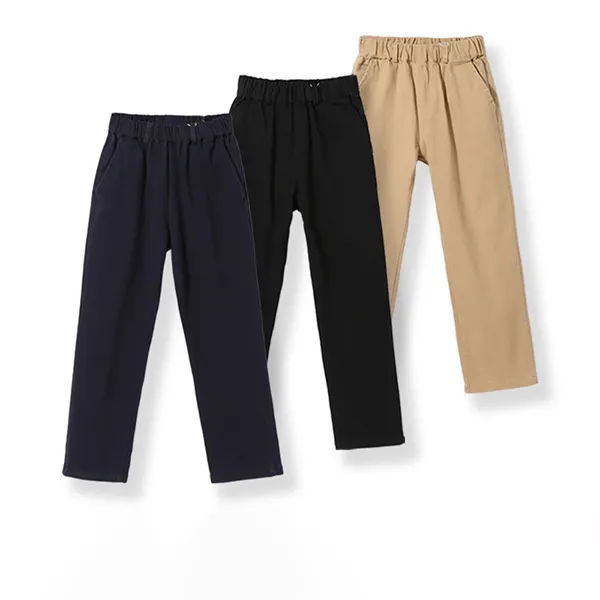 【3Y-13Y】Boys' College Style Casual Straight-leg Trousers - Popopiearab.com 