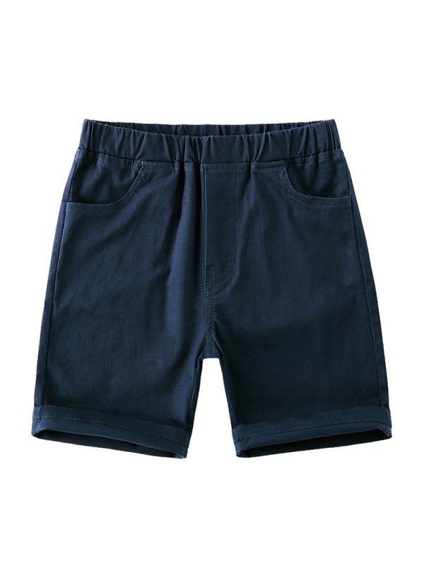 【18M-11Y】Boys Casual Solid Color Five-point Pants