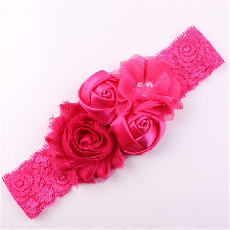 Baby Rose Lace Elastic Headband Popopieshop Com