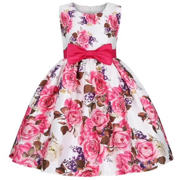 【18M-10Y】Girls Floral Print Princess Dress - Popopiearab.com 