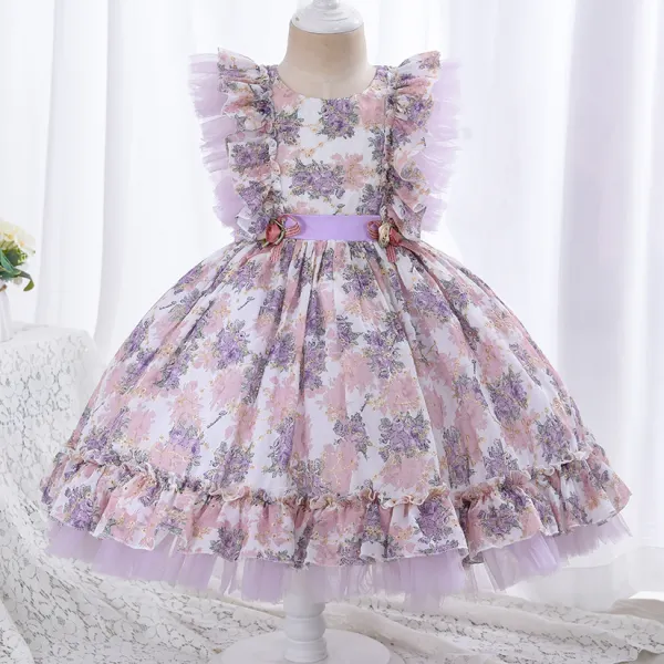 【6M-9Y】 Girl Sweet Flower Embroidered Princess Dress - Popopiearab.com 