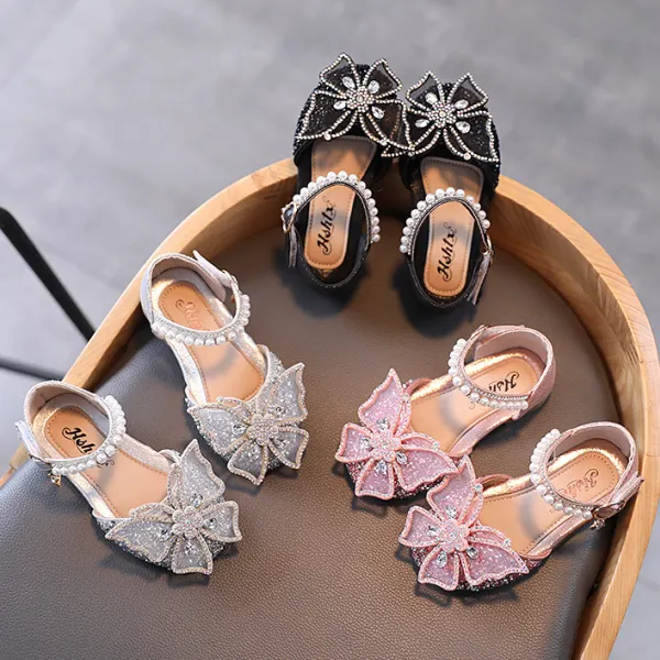Girls Sweet Diamond Butterfly Princess Flat Sandals - Popopiearab.com 