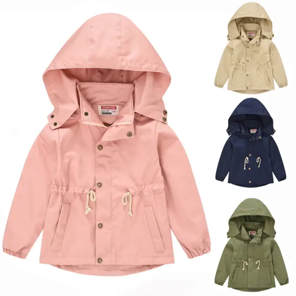 【2Y-9Y】Kids Multicolor Hooded Jacket - Popopiearab.com 