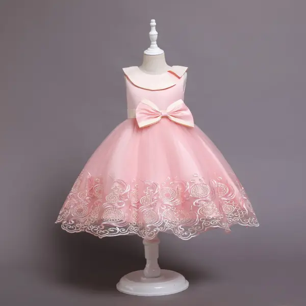 【2Y-11Y】Girl Bowknot Lace Tutu Princess Dress - Popopiearab.com 